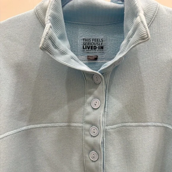 American Eagle Outfitters Light Blue Sweatshirt - Picture 7 of 9